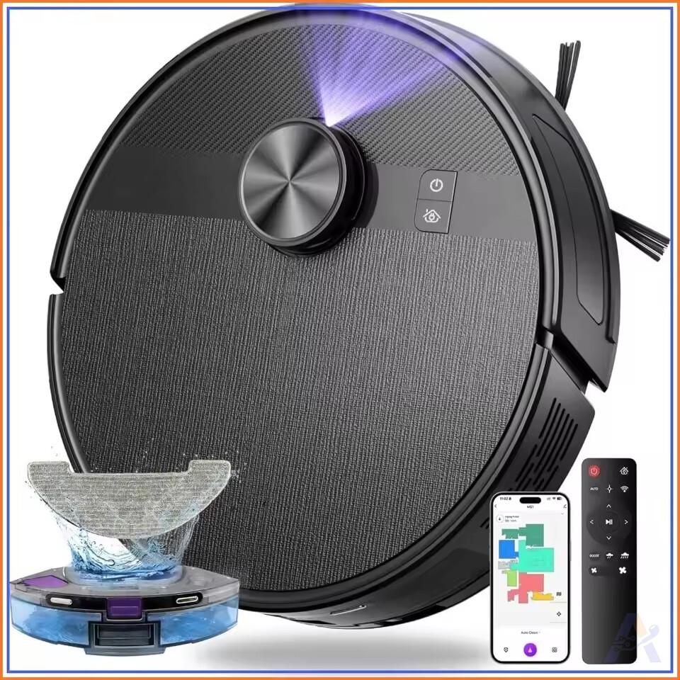 LiDAR Robot Vacuum & Mop – 7000Pa Suction, Smart Multi-Floor Mapping, App/Remote/Voice Control, 180-Min Runtime